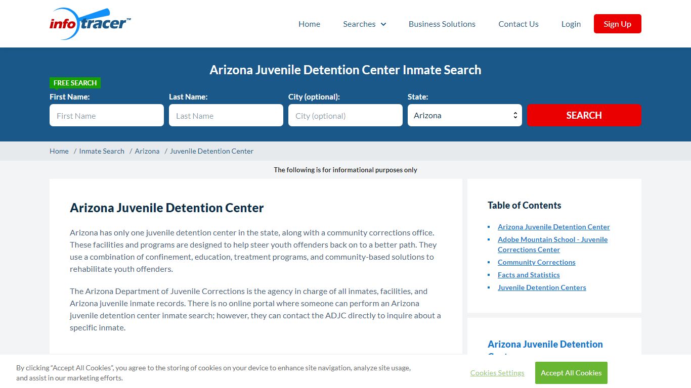 Arizona Juvenile Detention Centers Inmate Records Search ...