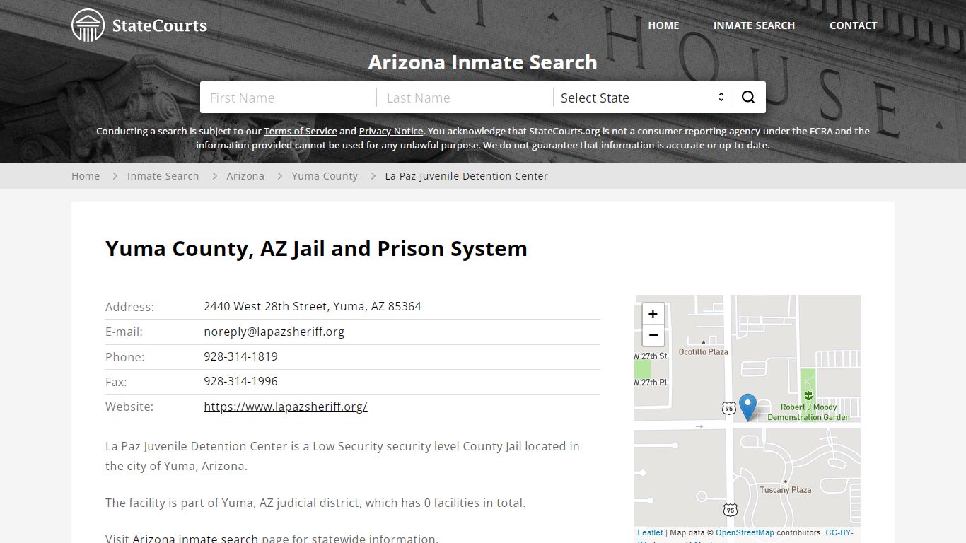 La Paz Juvenile Detention Center Inmate Records Search ...